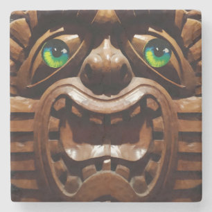 Een Tiki Terras - Ken Gage Kunst Stenen Onderzetter