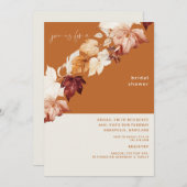 Een tikje herfst terracotta bruidsdouche kaart (Voorkant / Achterkant)