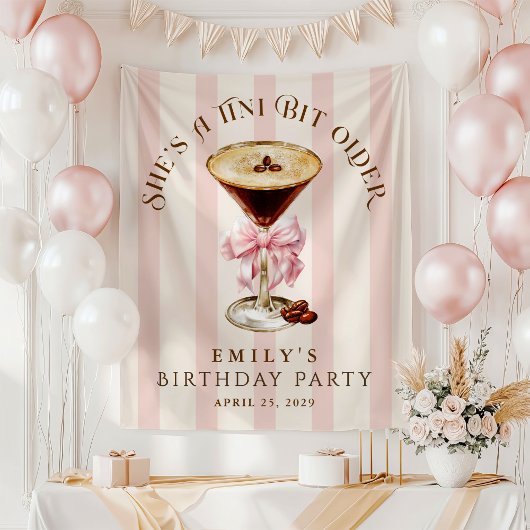 Een tikkeltje ouder Espresso Martini Verjaardag Wandkleed