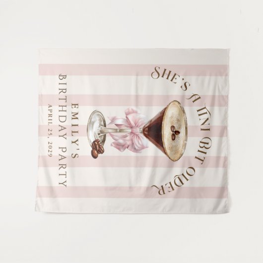 Een tikkeltje ouder Espresso Martini Verjaardag Wandkleed (Voorkant (horizontaal))