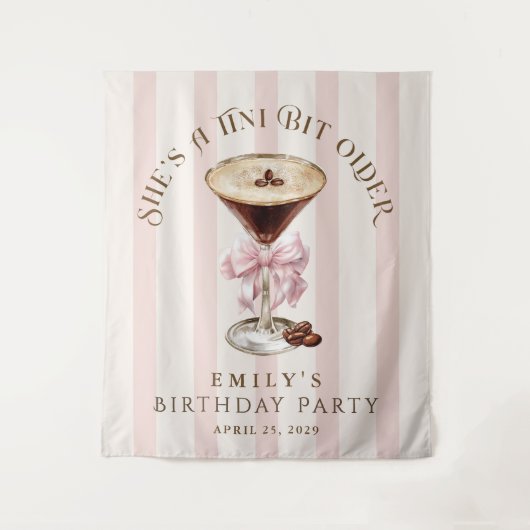 Een tikkeltje ouder Espresso Martini Verjaardag Wandkleed (Voorkant)