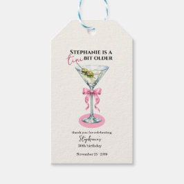 Een Tikkeltje Ouder Roze Strik 30e Verjaardag Cadeaulabel