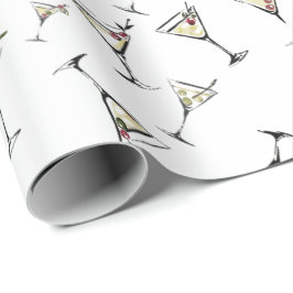 Een tikkeltje oudere Martini Cocktail Verjaardag Cadeaupapier