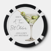 Een tikkeltje oudere Martini-verjaardag Poker Chips (Achterkant)