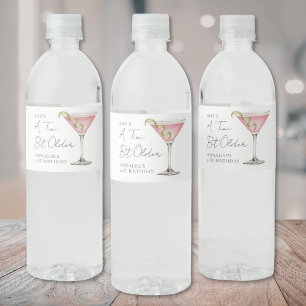 Een tikkeltje oudere Martini-verjaardag Waterfles Etiket