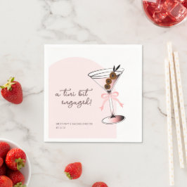 Een tikkeltje verloofd Martini Roze Meidenavakanti Servet