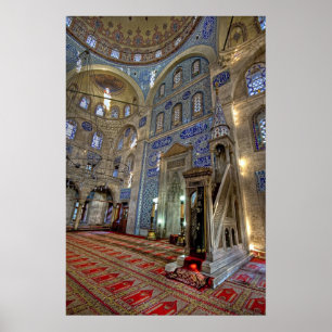een Tile paradijs; Sokollu Mehmet Pasha Mosque Poster