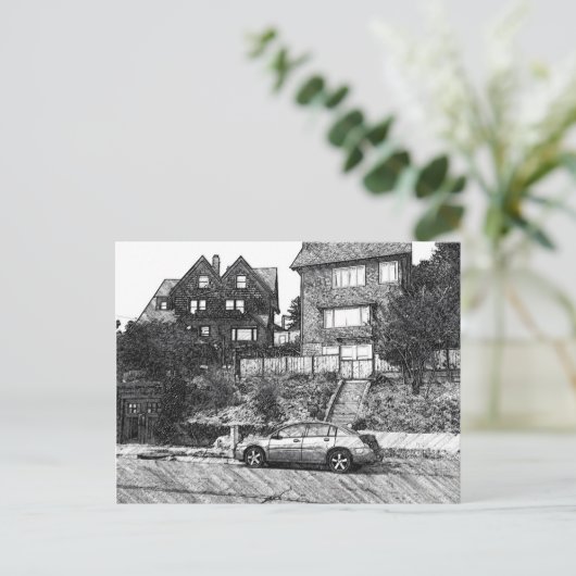 Een Timber House in Berkeley Hills Briefkaart (Staand voorkant)