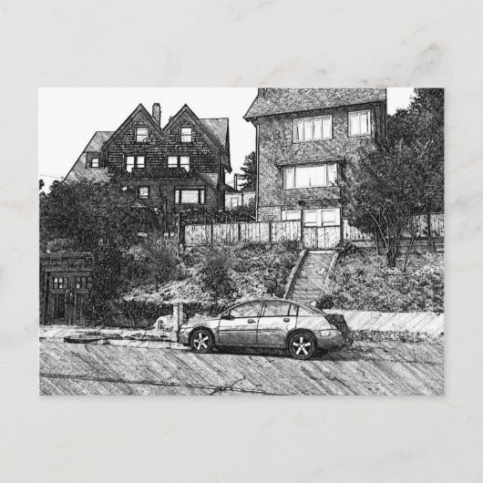 Een Timber House in Berkeley Hills Briefkaart (Voorkant)