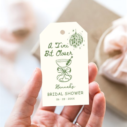 Een Tini beetje dichterbij Bruids Shower  Cadeaulabel