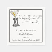 Een Tini Beetje Dichterbij Dirty Martini Bruidsfee Servet (Voorkant)