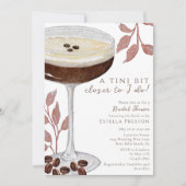 Een Tini Beetje Dichterbij Espresso Martini Bruids Kaart (Voorkant)
