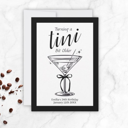 Een Tini Beetje Ouder - Klasse Martini Thema Kaart