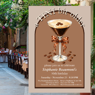 Een Tini Beetje Ouder Martini Espresso Bruine Boog Kaart
