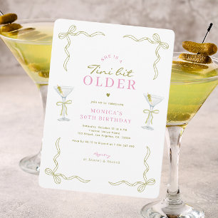 Een Tini Beetje Ouder Roze & Groene 30e Verjaardag Kaart
