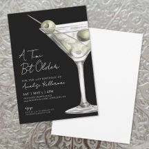 Een Tini Beetje Ouder Zwarte Martini Verjaardagsfe