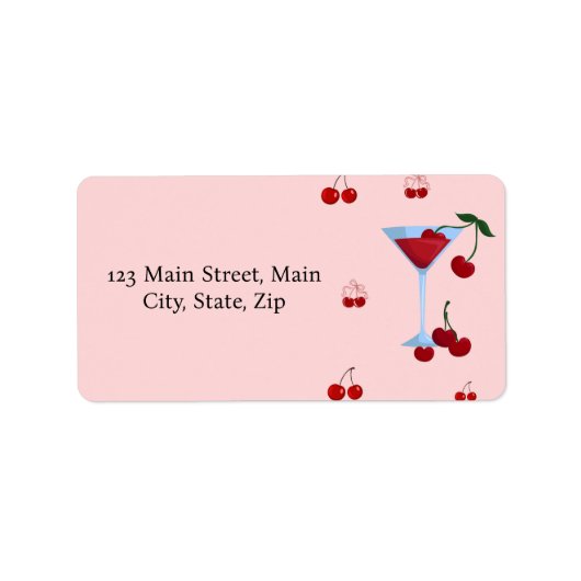 Een Tini Beetje Oudere Cherrytini Verjaardag Etiket (Voorkant)
