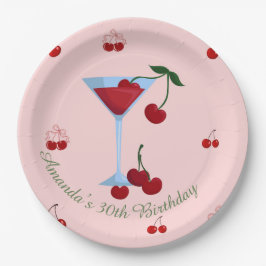 Een Tini Beetje Oudere Cherrytini Verjaardag Papieren Bordje