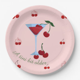 Een Tini Beetje Oudere Cherrytini Verjaardag Papieren Bordje