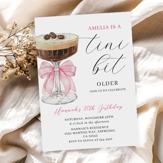 Een Tini beetje oudere chic espresso martini verja Kaart