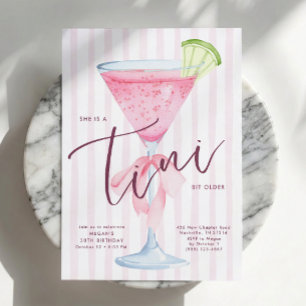 Een Tini Beetje Oudere Coquette Martini Verjaardag Kaart