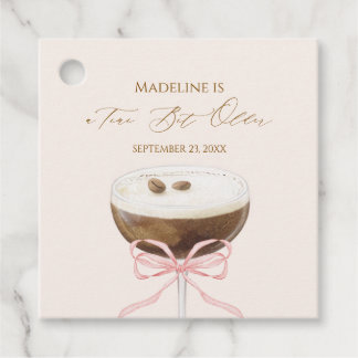 Een Tini Beetje Oudere Espresso Martini Gestreepte Bedankjes Labels