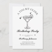 Een Tini beetje Oudere Espresso Martini Verjaardag Kaart (Voorkant)