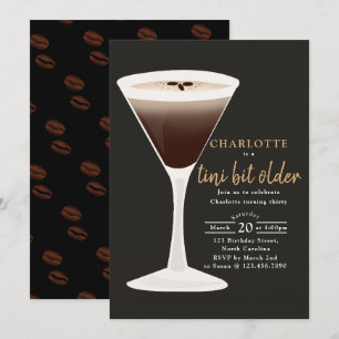 Een Tini Beetje Oudere Espresso Martini Verjaardag Kaart