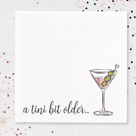 Een Tini Beetje Oudere Hand Getekende Martini Verj Servet