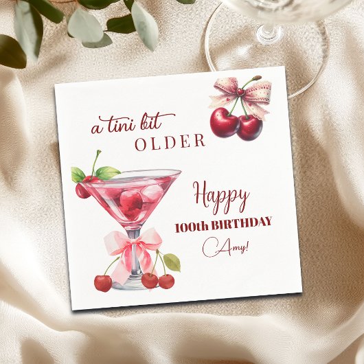 Een Tini Beetje Oudere Kersen Martini 100ste Verja Servet