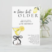 Een Tini Beetje Oudere Lemon Drop Martini 30e Verj Kaart (Staand voorkant)
