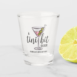 Een Tini Beetje Oudere Martini Cocktail Verjaardag Shot Glas