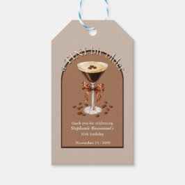 Een Tini Beetje Oudere Martini Espresso Bruine Boo Cadeaulabel