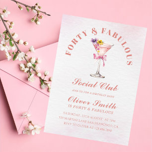 Een Tini Beetje Oudere Martini Veertig & Fabulous  Kaart