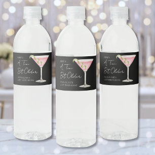 Een Tini Beetje Oudere Martini Verjaardag Waterfles Etiket