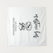 Een Tini Beetje Oudere Martini Verjaardagsfeest Ba Wandkleed (Voorkant (horizontaal))