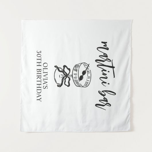 Een Tini Beetje Oudere Martini Verjaardagsfeest Ba Wandkleed (Voorkant (horizontaal))