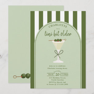 Een Tini Beetje Oudere Martini Whimsical Verjaarda Kaart