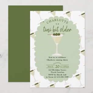 Een Tini Beetje Oudere Martini Whimsical Verjaarda Kaart