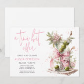 Een Tini Beetje Oudere Roze Script Verjaardagsfees Kaart (Voorkant / Achterkant)