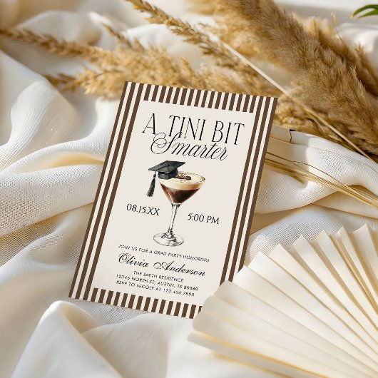 Een Tini Beetje Slimmer Espresso Martini Afstudere Kaart