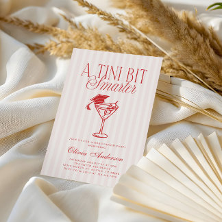 Een Tini Beetje Slimmer Roze Rode Strepen Afstuder Kaart