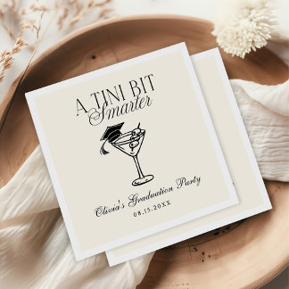 Een Tini Beetje Slimmer Zwart Witte Afstuderen Servet