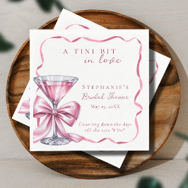 Een Tini Beetje Verliefd Chic Pink Martini Bruidsd Servet