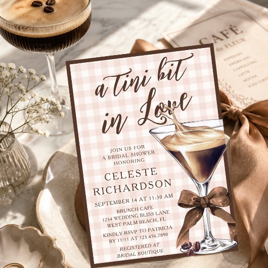 Een Tini Beetje Verliefd Espresso Martini Bruidsfe Kaart