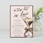 Een Tini Beetje Verliefd Espresso Martini Bruidsfe Kaart (Staand voorkant)