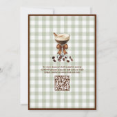 Een Tini Beetje Verliefd QR Code Espresso Bruidsfe Kaart (Achterkant)