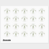 Een Tini Bit Closer Bruidsfeest  Ronde Sticker (Vel)