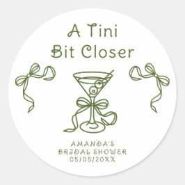 Een Tini Bit Closer Bruidsfeest  Ronde Sticker