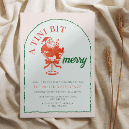 Een Tini Bit Kerstmis Cocktaillokaal Kaart
